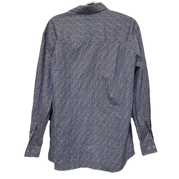 Nick Graham Everywhere Modern Fit Button Down Dress Shirt Blue Paisley Men’s XL - Picture 2 of 5